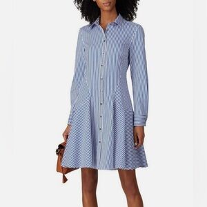 Derek Lam Blue and White Striped Shirt Dress